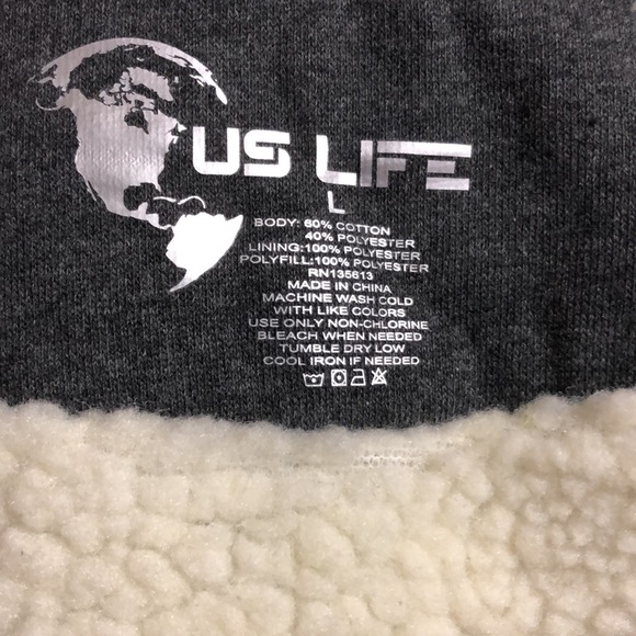 US Life Zip-Up Sweatshirt Hoodie - Picture 5 of 8
